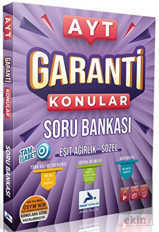 Ayt Garanti Konular Esit Ağırlık Sözel Soru Bankas