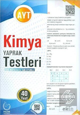 AYT Kimya Yaprak Testleri 40 Test