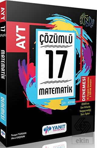 Yanıt Yayınları AYT Matematik Çözümlü 17 Deneme