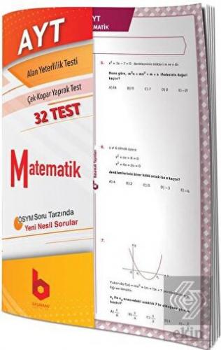 AYT Matematik Temel Yeterlilik Çek Kopar Yaprak Te