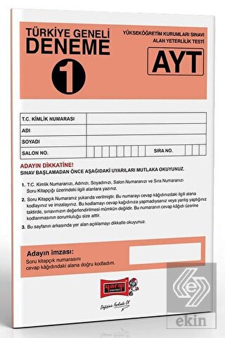 AYT Türkiye Geneli Deneme 1