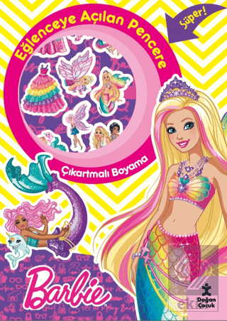 Barbie Eğlenceye Açılan Pencere Çıkartmalı Boyama
