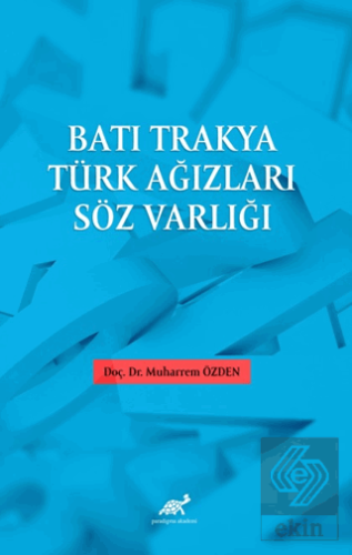 Batı Trakya Türk Ağızları Söz Varlığı