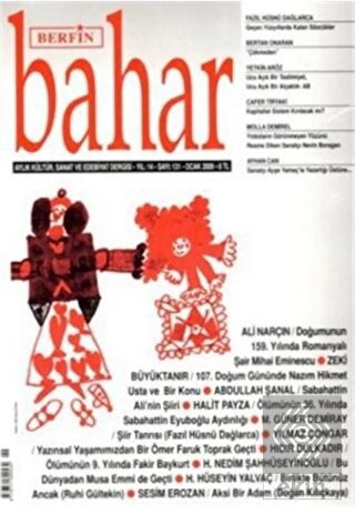 Berfin Bahar Aylık Kültür, Sanat ve Edebiyat Dergi