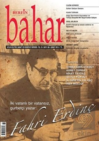 Berfin Bahar Aylık Kültür, Sanat ve Edebiyat Dergi
