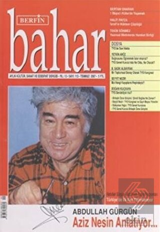 Berfin Bahar Aylık Kültür, Sanat ve Edebiyat Dergi