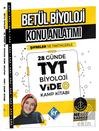 Betül Biyoloji Konu Anlatımı 28 Günde TYT Biyoloji Video Kamp Kitabı