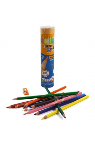 Bic Kids Evolution Kuru Boya Kalemi 12+1 Renk Metal Kutu
