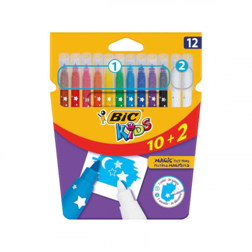 Bic Kids Magic Silinebilir Keçeli Boya Kalemi 10+2
