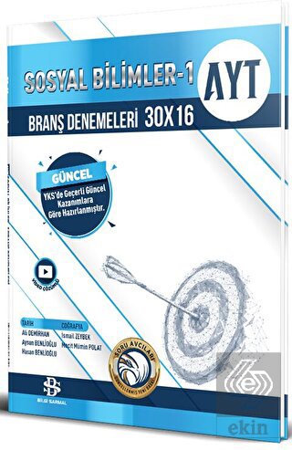 Bilgi Sarmal AYT Sosyal Bilimler 1 30 x 16 Branş D