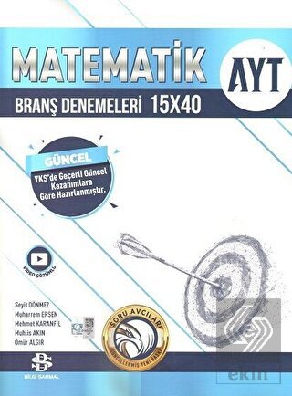 Bilgi Sarmal Yayınları AYT Matematik 15 x 40 Branş