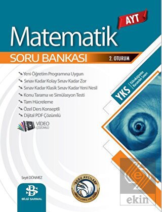Bilgi Sarmal YKS AYT Matematik Soru Avcıları Soru Bankası Video Çözüml