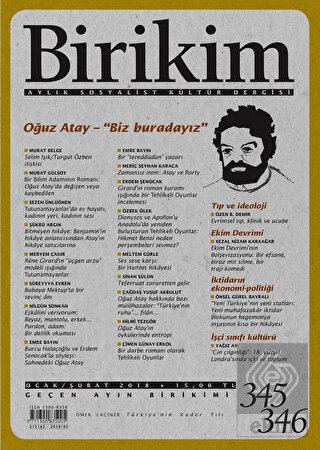 Birikim Aylık Sosyalist Kültür Dergisi Sayı: 345/3