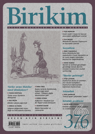 Birikim Aylık Sosyalist Kültür Dergisi Sayı: 376 Ağustos 2020