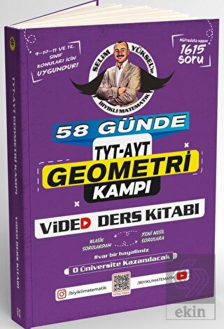 Bıyıklı Matematik 58 Günde TYT AYT Geometri Kampı 