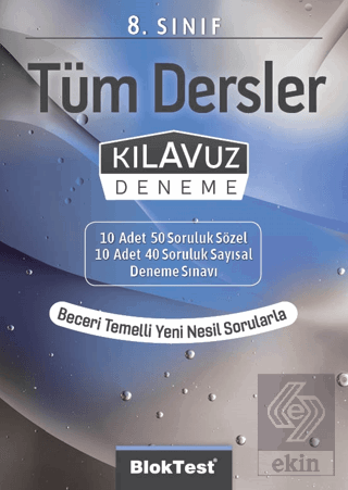 Bloktest 8.Sınıf Tüm Dersler Kılavuz Deneme