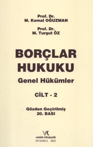Borçlar Hukuku Genel Hükümler Cilt - 2