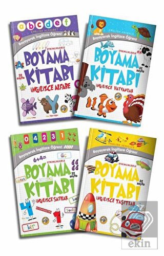 Boyayarak İngilizce Öğren Seti (4 Kitap Takım)