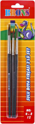 BRONS SULUBOYA BLİSTER FIRÇA 4-8-12