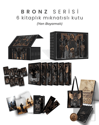 Bronz Serisi 6 Kitaplık Mıknatıslı Kutu - Yan Boyamalı