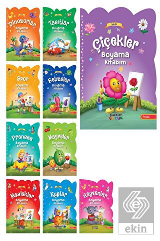 Büyük Şekilli Örnekli Kavramlar Boyama Serisi (10