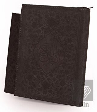 Çanta Boy Kadife Kılıflı Kur'an-ı Kerim (Yeşil Ren