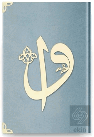 Çanta Boy Kadife Kuran-ı Kerim (Gökyüzü Mavi, Elif