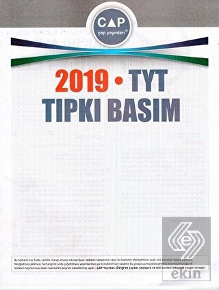 Çap 2019 TYT Tıpkı Basım