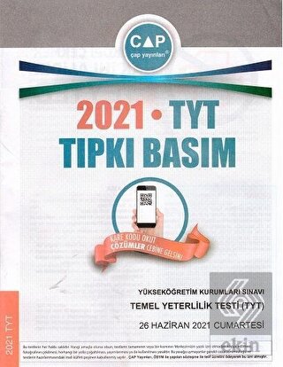 Çap Yayınları 2021 TYT Tıpkı Basım