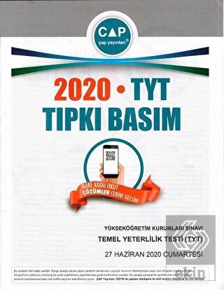 Çap Yayınları TYT 2020 Tıpkı Basım