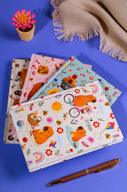 CAPYBARA ÇİÇEKLER-PİKNİK-PASTA -KURABİYE ÇİZGİLİ DEFTER