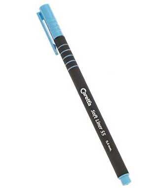CARETTA 55 SOFT LINER KEÇELİ KALEM TURKUAZ TEKLİ