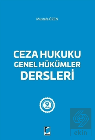 Ceza Hukuku Genel Hükümler Dersleri