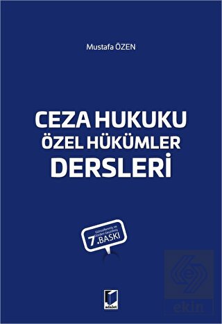 Ceza Hukuku Özel Hükümler Dersleri