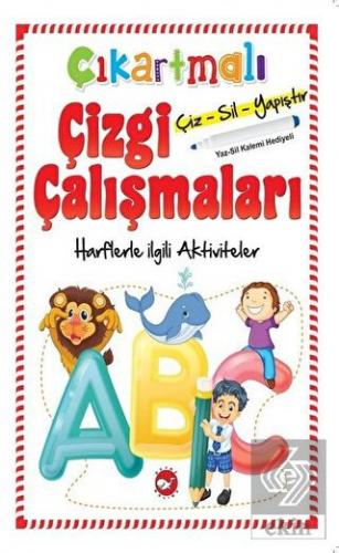 Çıkartmalı Çizgi Çalışmaları - Harflerle İlgili Ak