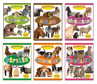 Çıkartmalı Hayvanlar Serisi (6 Kitap Takım)