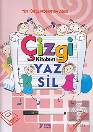 Çizgi Kitabım Yaz Sil (Mavi - Pembe renk seçeneği