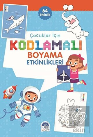 Çocuklar İçin Kodlamalı Boyama Etkinlikleri - Mavi