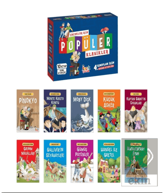 Çocuklar için Popüler Klasikler (10 Kitap + Soru K