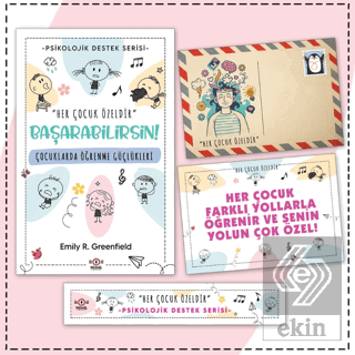 Çocuklar İçin Psikolojik Destek Serisi - Çocuklarda Öğrenme Güçlükleri -Kartpostal ve Ayraç