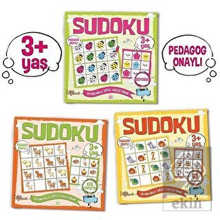 Çocuklar İçin Sudoku Seti (3+ Yaş) (3 Kitap Takım)
