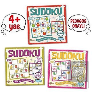 Çocuklar İçin Sudoku Seti (4+ Yaş) (3 Kitap Takım)