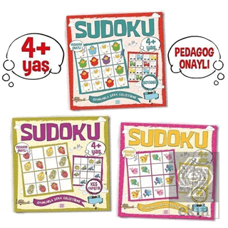 Çocuklar İçin Sudoku Seti (4+ Yaş) (3 Kitap Takım)