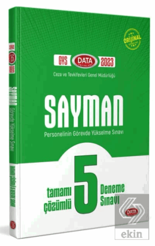 Data Yayınları 2023 Ceza ve Tevkifevleri Sayman GY