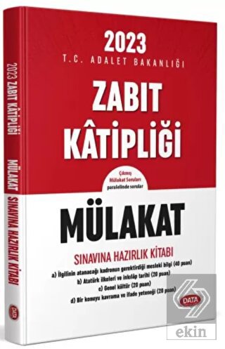 Data Yayınları 2023 Zabıt Katipliği Mülakat Sınavı