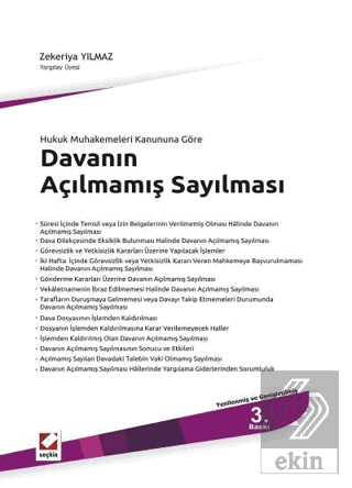 Davanın Açılmamış Sayılması