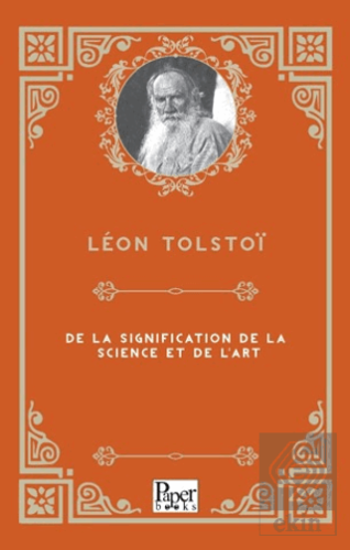 De la Signification de la Science et de lart Leon Tolstoi Paper Books 