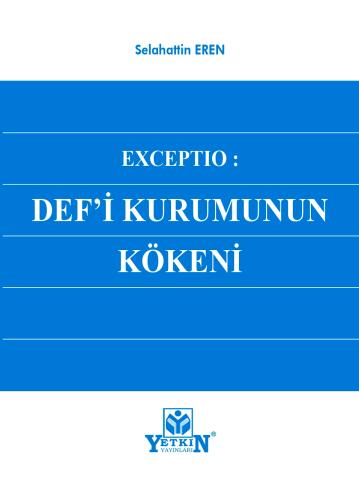 Def'i Kurumun Kökeni