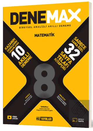 Denemax 8. Sınıf Matematik 10'lu Akıllı Deneme