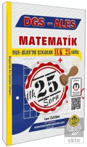DGS ALES Matematik İlk 25 Çıkacak Soru Çözümlü